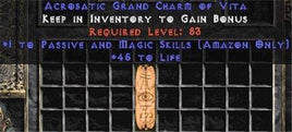 Amazon Passive & Magic Skills w/ 45 Life GC - Europe Non-Ladder