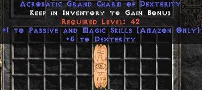 Amazon Passive & Magic Skills w/ 3-5 Dex GC - East HC Ladder